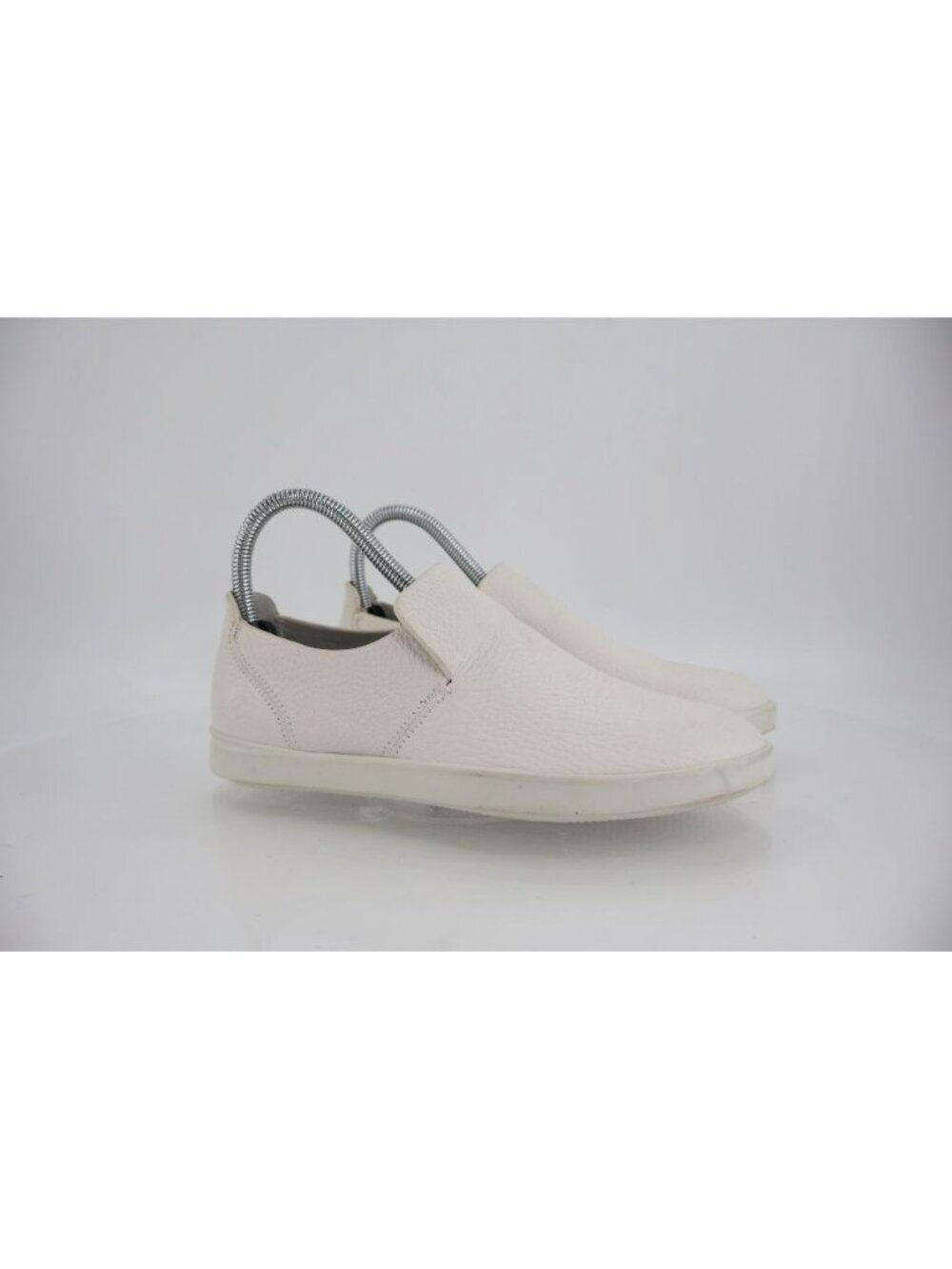 ECCO Womens Leisure Slip-On Shoes Size 35 4 White Leather Comfort Casual